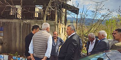 Başkan Demirhan’dan evi yanan aileye geçmiş olsun ziyareti