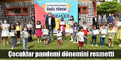 Çocuklar pandemi dönemini resmetti