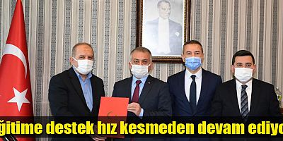 Eğitime destek hız kesmeden devam ediyor