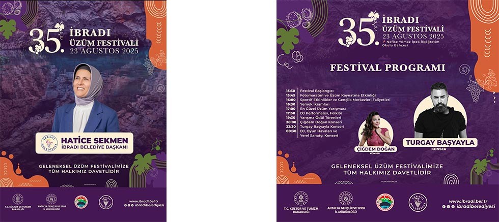 35. İbradı Üzüm Festivali 23 Ağustos’ta başlıyor
