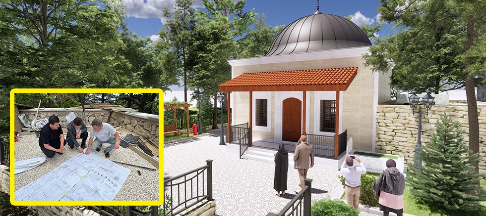 Atay Uslu'dan Vahib-i Ümmi Türbesi restorasyonuna yakın takip