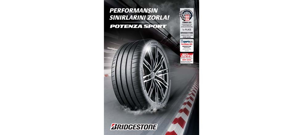 Bridgestone'un Potenza Sport Lastikleri Auto Express 2022 Yaz Lastiği Testinin şampiyonu oldu