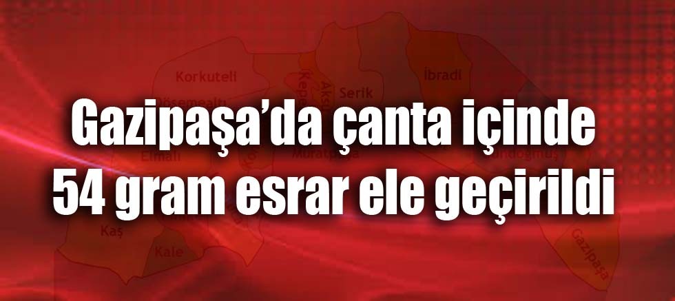 Çanta içinde 54 gram esrar ele geçirildi