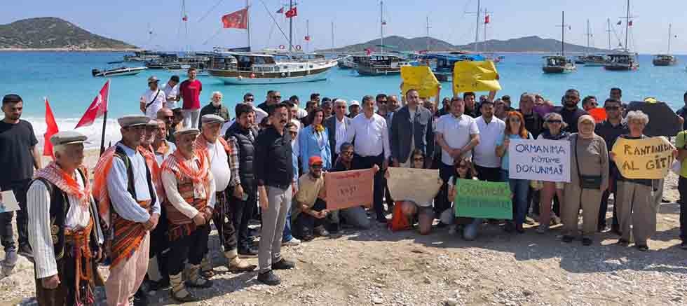 CHP Gerenlik Koyu için Kaş'ta