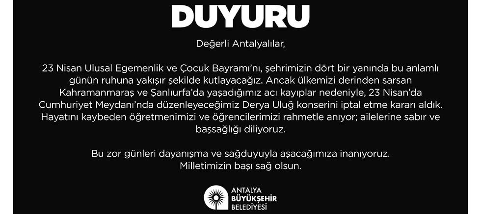 Derya Uluğ konseri iptal edildi