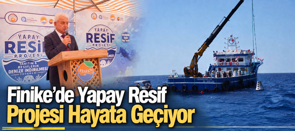 Finike Açıklarında 50 Yapay Resif Denizle Buluştu
