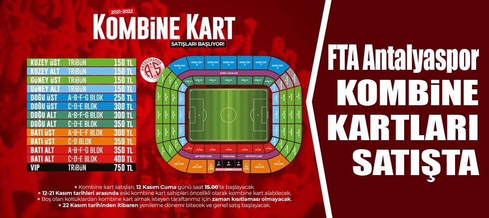FTA Antalyaspor kombine kartları satışta