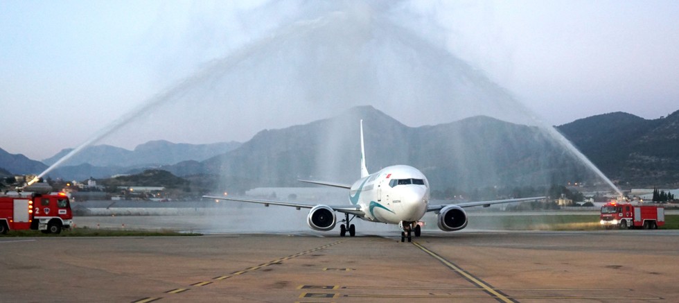 Gazipaşa-Alanya Tailwind’in ilk Tahran uçuşunu karşıladı