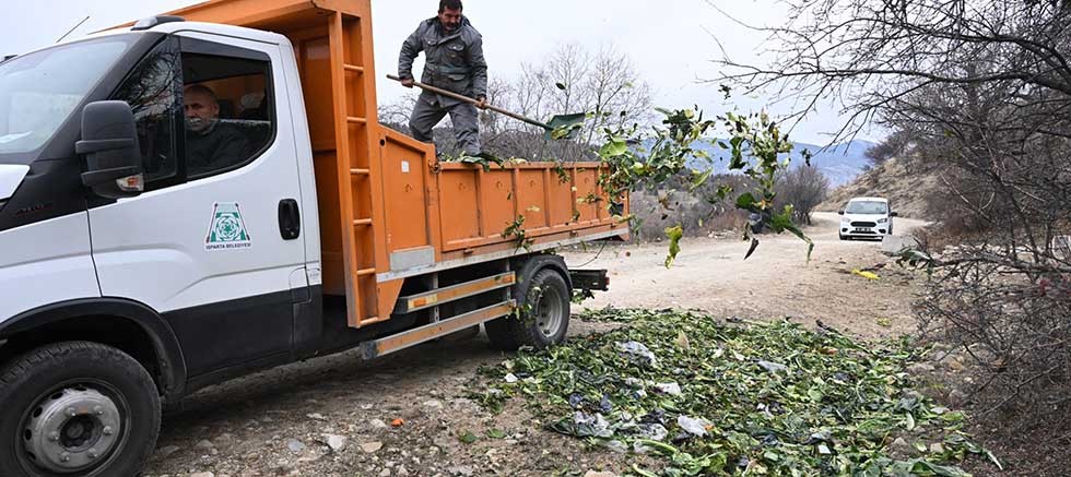 Isparta Belediyesi, soğuk kış günlerinde yaban hayvanlarını unutmuyor