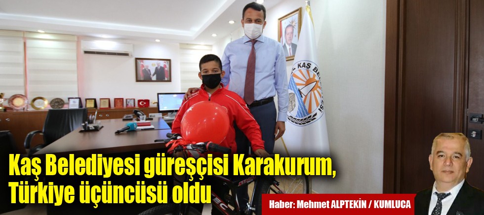 Kaş Belediyesi güreşçisi Karakurum, Türkiye üçüncüsü oldu