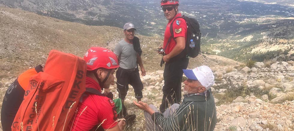 Kaş ilçesinde kaybolan şahıs Jandarma ekiplerince bulundu