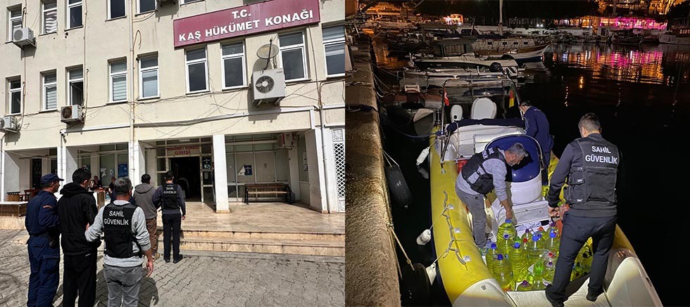 Kaş'ta düzensiz göçmen kaçakçılığı operasyonu