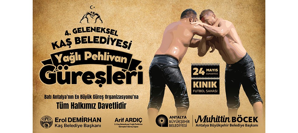 Kaş’ta geleneksel yağlı pehlivan güreşleri heyecanı