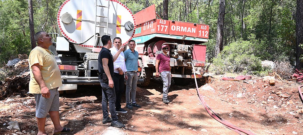 Kemer'de orman yangını 