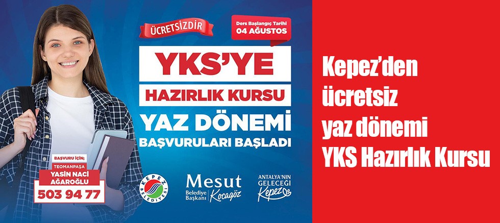 Kepez’den ücretsiz yaz dönemi YKS Hazırlık Kursu