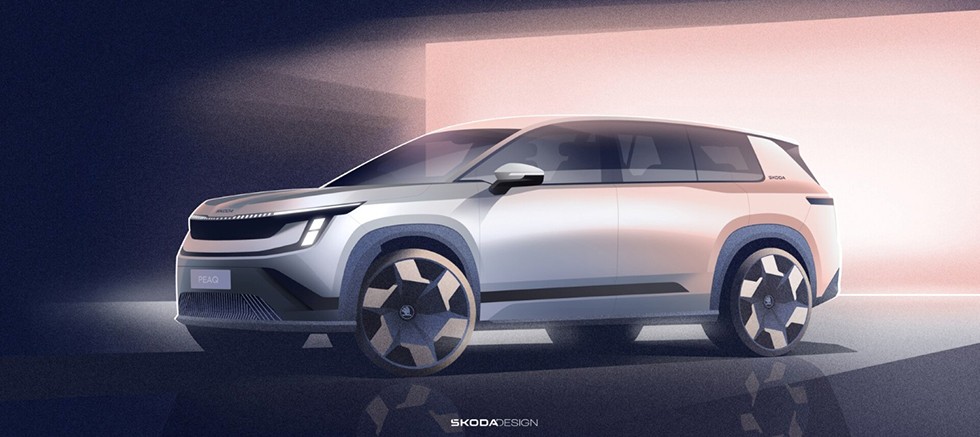 Škoda’nın Yeni Elektrikli Amiral Gemisi Peaq’in İlk Tasarım Çizimleri Paylaşıldı   
