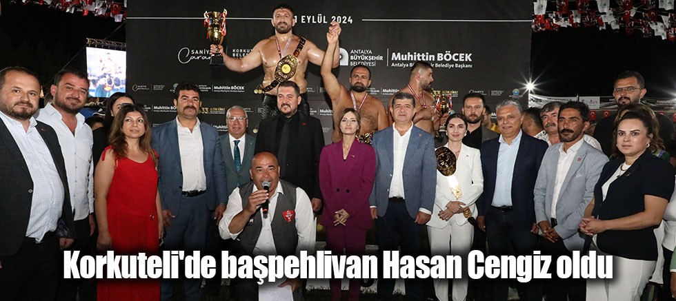 Korkuteli'de başpehlivan Hasan Cengiz oldu