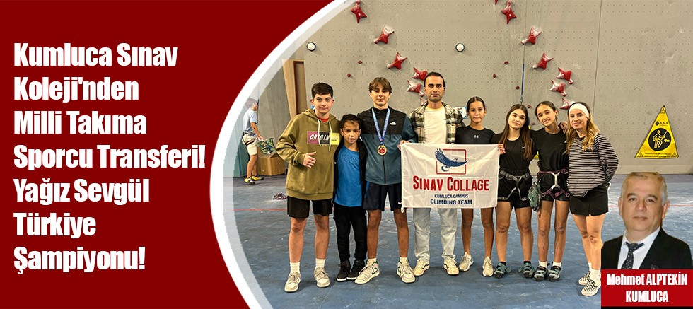 Kumluca Sınav Koleji'nden Milli Takıma Sporcu Transferi! Yağız Sevgül Türkiye Şampiyonu!