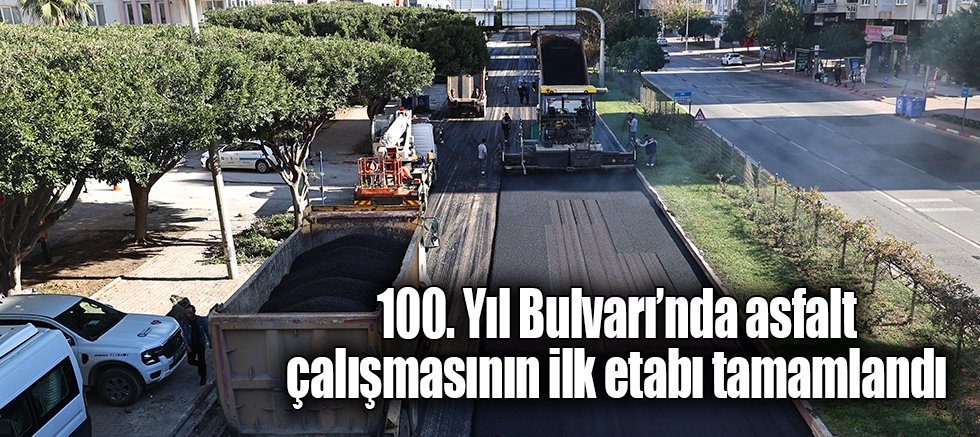 100. Yıl Bulvarı’nda asfalt çalışmasının ilk etabı tamamlandı