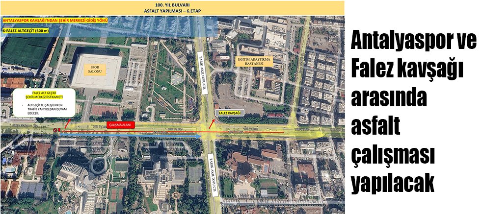 Antalya Büyükşehir Belediyesi’nden 6. etap asfalt çalışması 