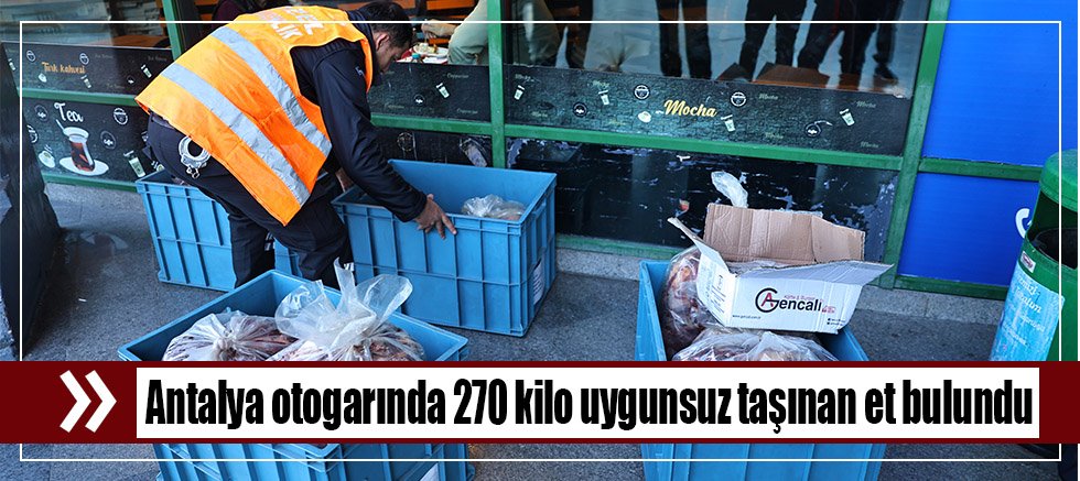 Antalya otogarında 270 kilo uygunsuz taşınan et bulundu
