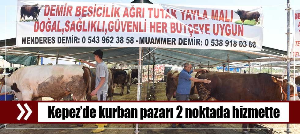 Kepez’de kurban pazarı 2 noktada hizmette