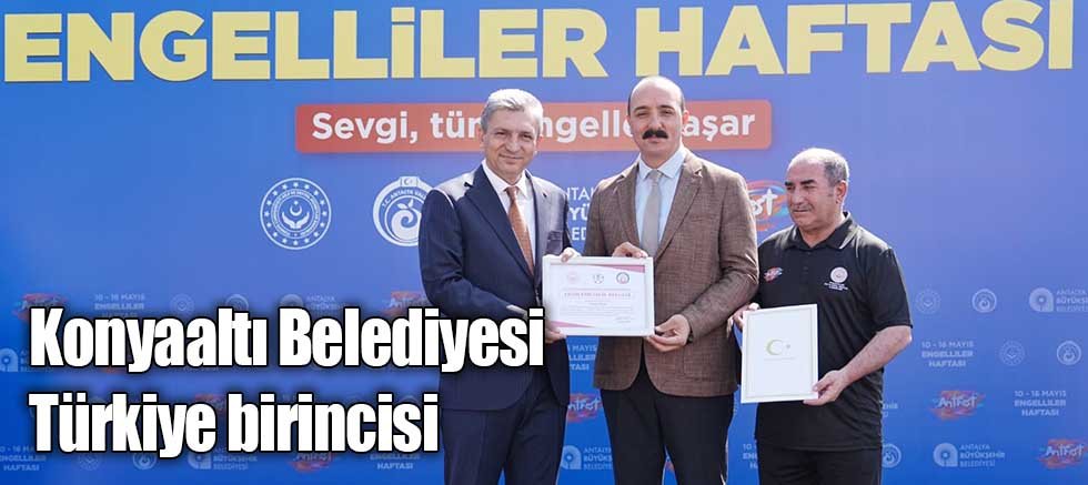 Konyaaltı Belediyesi Türkiye birincisi