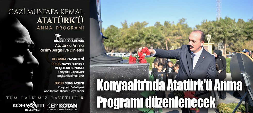 Konyaaltı'nda Atatürk'ü Anma Programı düzenlenecek