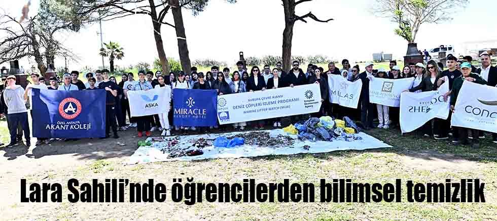 Lara Sahili’nde öğrencilerden bilimsel temizlik
