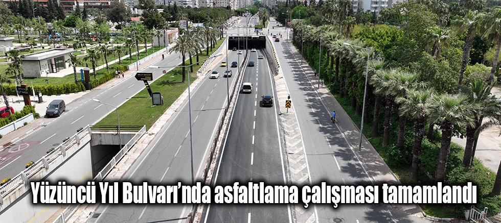Yüzüncü Yıl Bulvarı’nda asfaltlama çalışması tamamlandı 
