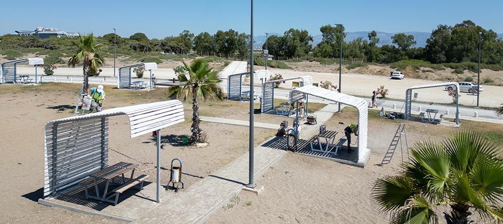 Manavgat Belediyesi'nden Sorgun Boğaz sahiline bakım çalışması