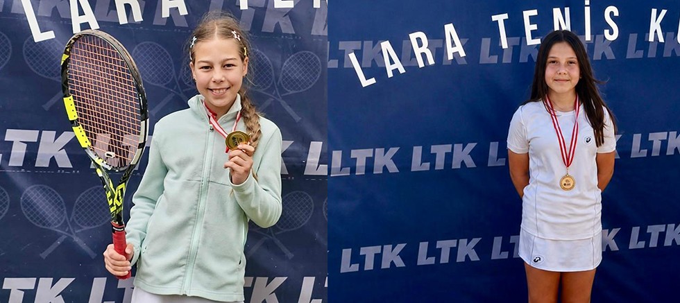Manavgat Belediyesi Tenis Kulübü sporcularından Antalya'da çifte birincilik