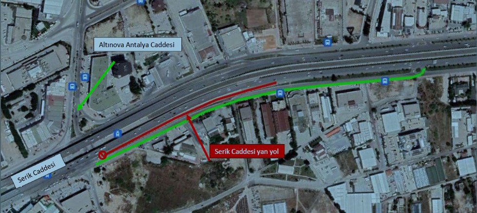 Serik Caddesi’nde bakım çalışması