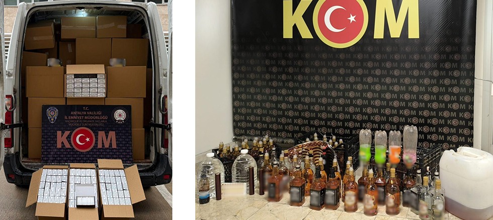 Son bir haftada 10 milyon 492 bin 880 adet kaçak makaron ele geçirildi