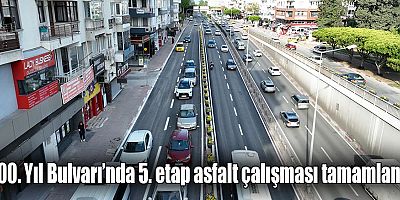 100. Yıl Bulvarı’nda 5. etap asfalt çalışması tamamlandı
