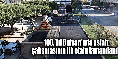 100. Yıl Bulvarı’nda asfalt çalışmasının ilk etabı tamamlandı