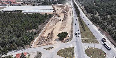 1002 TOKİ bağlantı yolunda çalışmalar devam ediyor