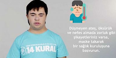 14 özel çocuktan korona virüse karşı kamu spotu