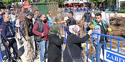 15 bin adet meyve fidanı dağıtıldı