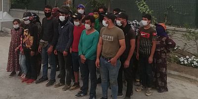 15 kişilik minibüste 27 Suriye uyruklu kişiler yakalandı