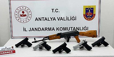 5 adet ruhsatsız tabanca ve av tüfeği ele geçirildi