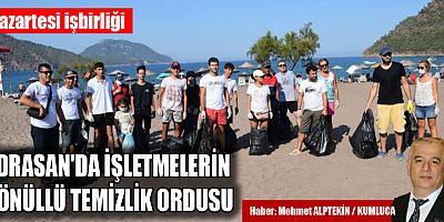 Adrasan'da işletmelerin gönüllü temizlik ordusu