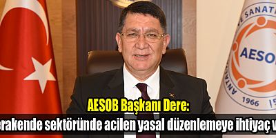 AESOB Başkanı Dere: Perakende sektöründe acilen yasal düzenlemeye ihtiyaç var