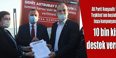 AK Parti Konyaaltı İlçe Teşkilatı’nın başlattığı imza kampanyasına 10 bin kişi destek verdi