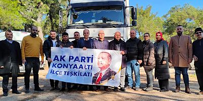 AK Parti Konyaaltı Teşkilatı’ndan 2 TIR, 50 ton malzeme