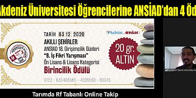 Akdeniz Üniversitesi Öğrencilerine ANSİAD’dan 4 Ödül
