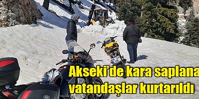 Akseki’de kara saplanan vatandaşlar kurtarıldı