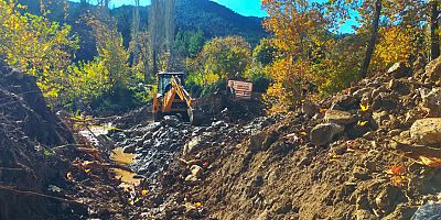 Akseki Gümüşdamla içme suyu hattında kış hazırlığı