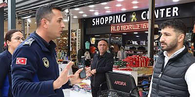 Aksu Belediyesi'nden kaldırım işgaline yönelik denetim