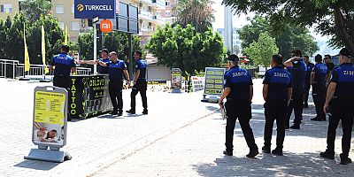Aksu'da kaldırım işgallerine yönelik denetim
